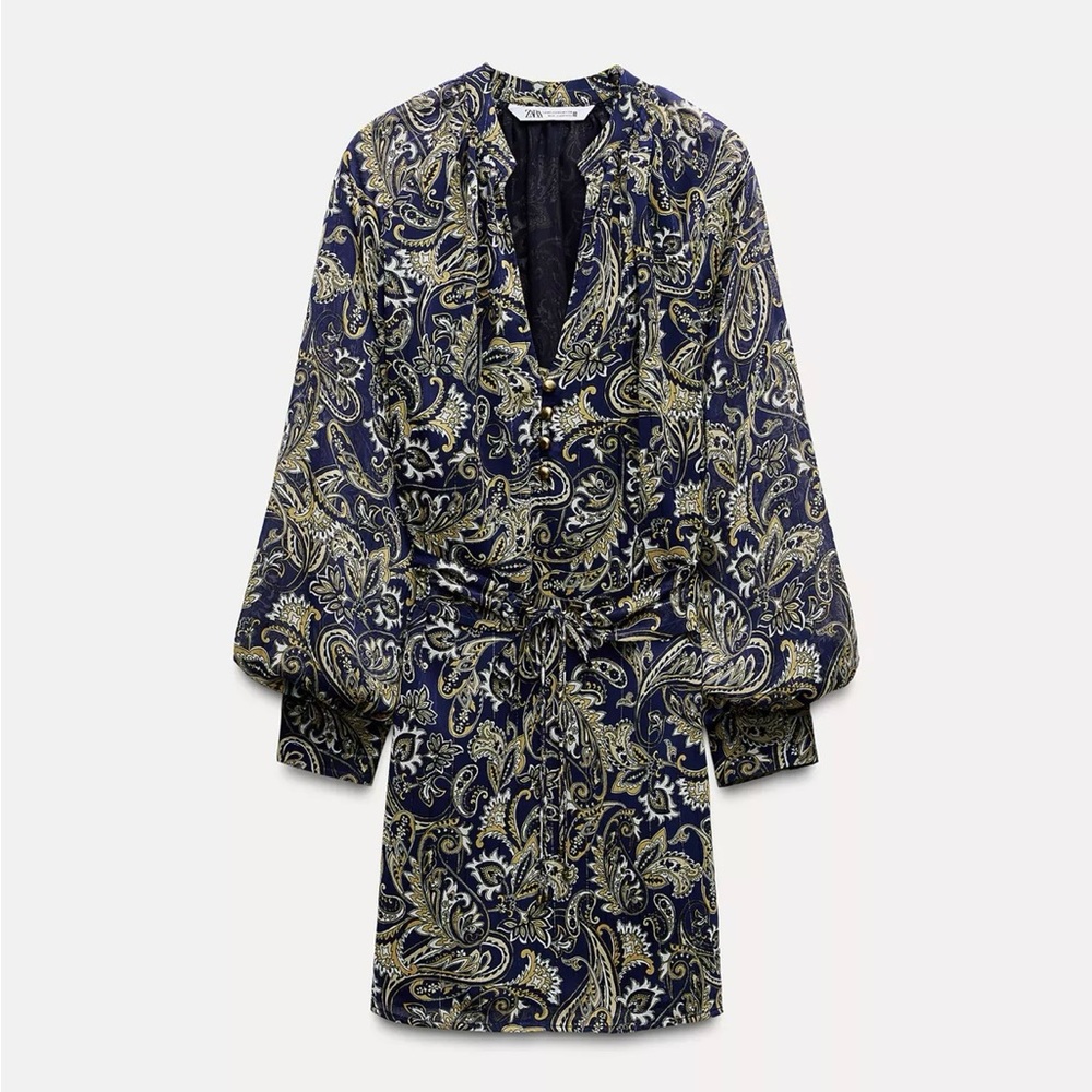 Zara Paisley Print Mini Dress